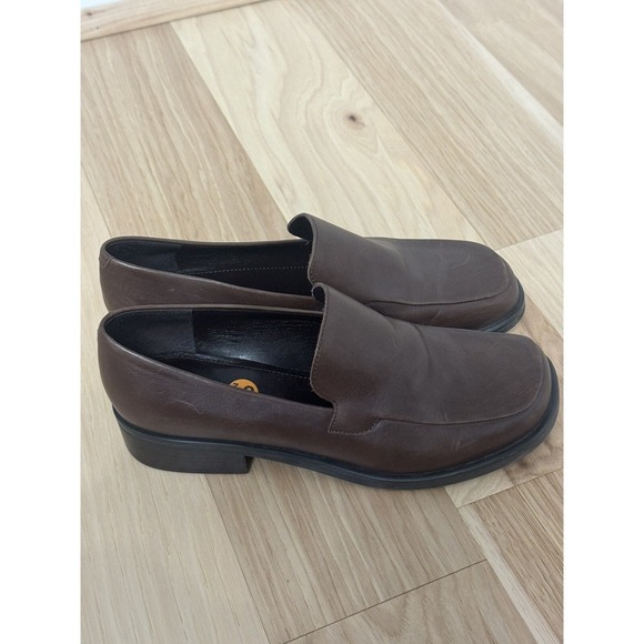 Franco Sarto Bocca Block Heel Loafers In Brown Size 8.5M - Picture 5 of 9